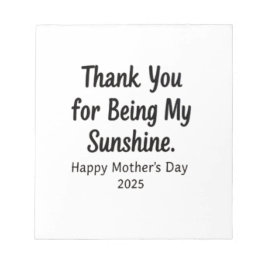 Bloc De Notas Gracias por ser mi mamá Sunshine como regalo