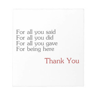 Bloc De Notas Gracias por todo