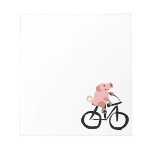 Bloc De Notas Graciosa Bicicleta Rosa Pig Rige