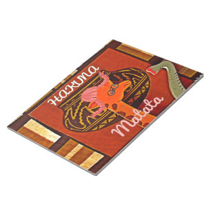 Bloc De Notas Graciosa jirafa con texto fresco Hakuna Matata