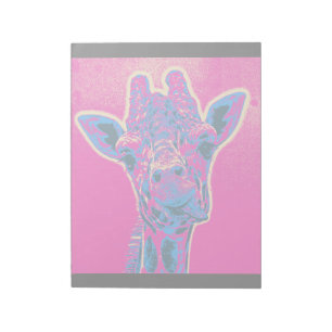 Bloc De Notas Graciosa jirafa sacando su lengua