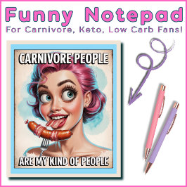Bloc De Notas Gracioso Carnivore Bacon Sausage Carne BBQ Grill H