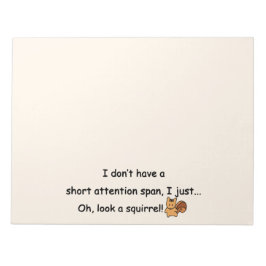 Bloc De Notas Gracioso Espectro De Atención Corta