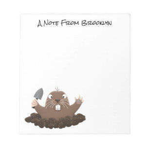 Bloc De Notas Gracioso gopher digging personalizado ilustracion