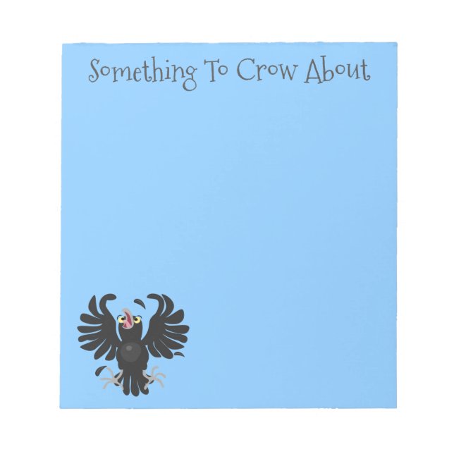 Bloc De Notas Gracioso ilustracion de personalizado de cuervos l (Frente)