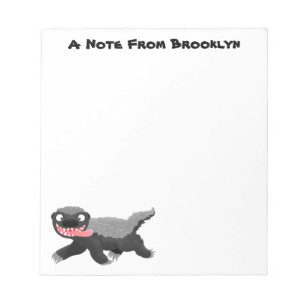 Bloc De Notas Gracioso ilustracion personalizado de insignia con