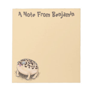 Bloc De Notas Gracioso ilustracion personalizado de rana de lluv