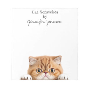 Bloc De Notas Gracioso Naranja Ginger Tabby Cat Notepad
