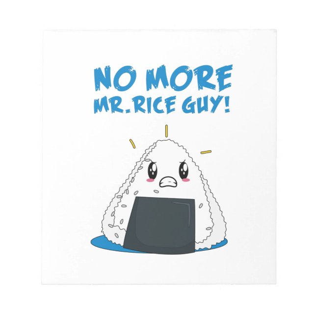 Bloc De Notas Gracioso No More Rice Guy (Frente)