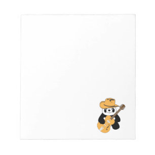 Bloc De Notas Gracioso panda con guitarra