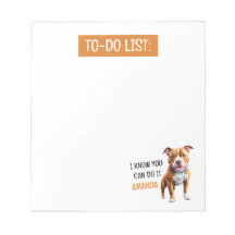 Gracioso toro de foso marrón para hacer lista