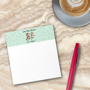 Bloc De Notas Graciosos "Love Moo Bestie" Personalizados Mejores