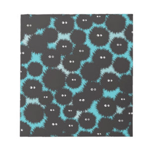 Bloc De Notas Graciosos monstruos esponjosos negros