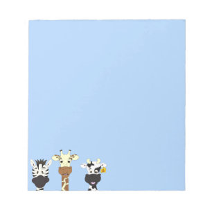 Bloc De Notas Graciosos niños con personalizado de vaca zebra gi