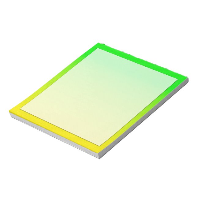 Bloc De Notas Gradiente de neón verde y amarillo (Lado Izquierdo)