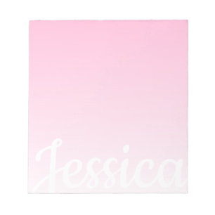 Bloc De Notas Gradiente rosado de Personalizable de Guay Ombre S