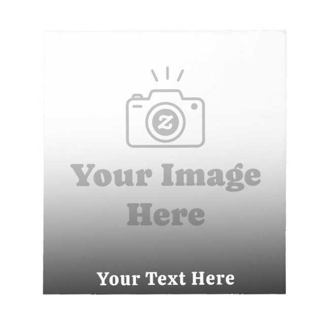 Bloc De Notas Gradiente Texto e Imagen Personalizados  (Frente)
