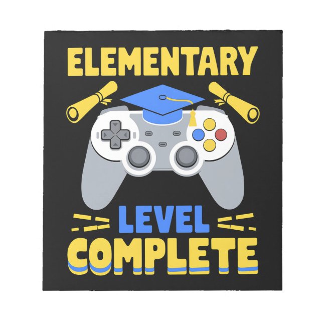 Bloc De Notas Graduación de jugador de juegos completa de nivel  (Frente)