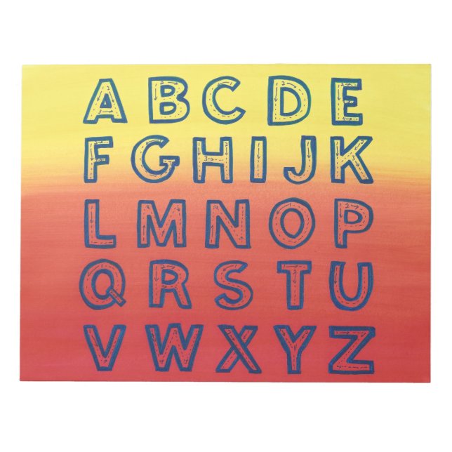 Bloc De Notas Gráfica alfabética Funda superior Letras notoriale (Frente)