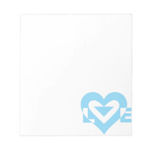 Bloc De Notas Gráfica de amor de Guay, azul