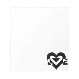 Bloc De Notas Gráfica de amor de Guay, negro