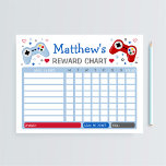 Bloc De Notas Gráfica de gráfico de recompensas para niños de vi<br><div class="desc">Este adorable gráfico de tareas es una gran manera de ayudar a mantener a su hijo motivado mientras trabajan para sus objetivos para ganar una recompensa.</div>