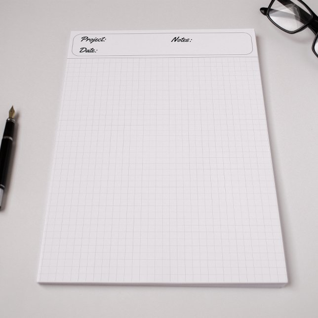 Bloc De Notas Gráfica de ingeniería Hojas de papel de cuadrícula (Engineering Graph Sheets Grid Paper 6mm Gray Notepad)