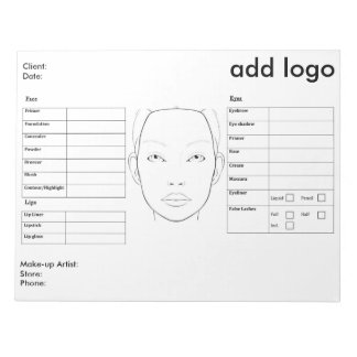 Bloc De Notas Gráfico de caras de maquillaje