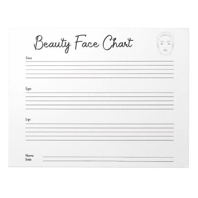 Bloc De Notas gráfico de caras de maquillaje profesional (Frente)