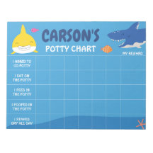 Gráfico de Orinal de Tiburón Adorable con Nombre y