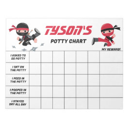 Bloc De Notas Gráfico de Orinal Ninja Nombre Personalizado y Tar