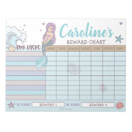 Bloc De Notas Gráfico de recompensas de sirenas Nombre y tareas 