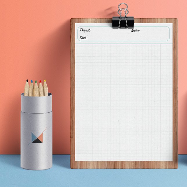 Bloc De Notas Gráficos de ingeniería hojas de papel de cuadrícul (Engineering Graph Sheets Grid Paper 6mm Blue Notepad)