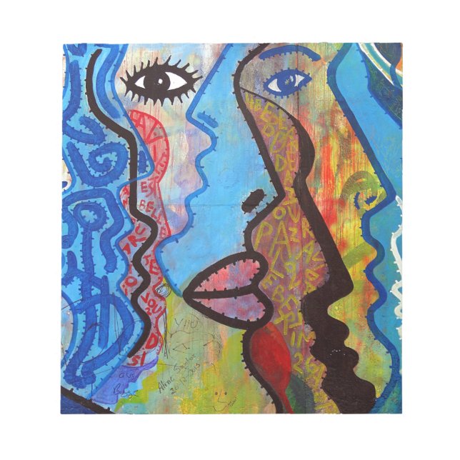 Bloc De Notas Grafiti abstracto colorido (Frente)