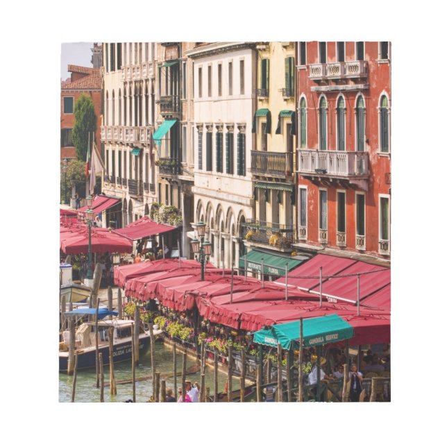 Bloc De Notas Gran Canal de Venecia Italia con góndolas (Frente)