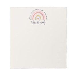 Bloc De Notas Gran corazón para formar a un joven profesor de me