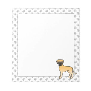 Bloc De Notas Gran Danés cervato perro de dibujos animados lindo