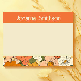 Bloc de notas grande de ranura de Naranja retro