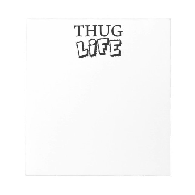 BLOC DE NOTAS GRANDES ACTITUD DE VIDA MOTTO GANGS GANGSTER TOUGH (Frente)