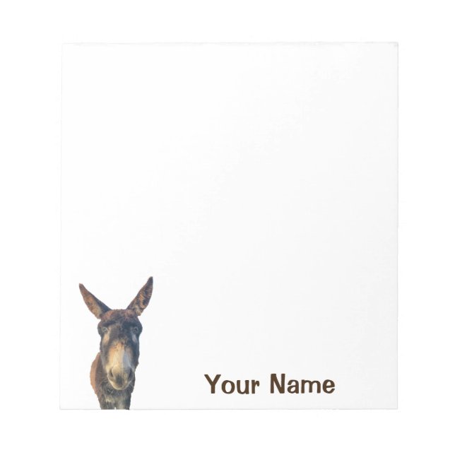 Bloc De Notas Granja de burros Animal sobre blanco  (Frente)
