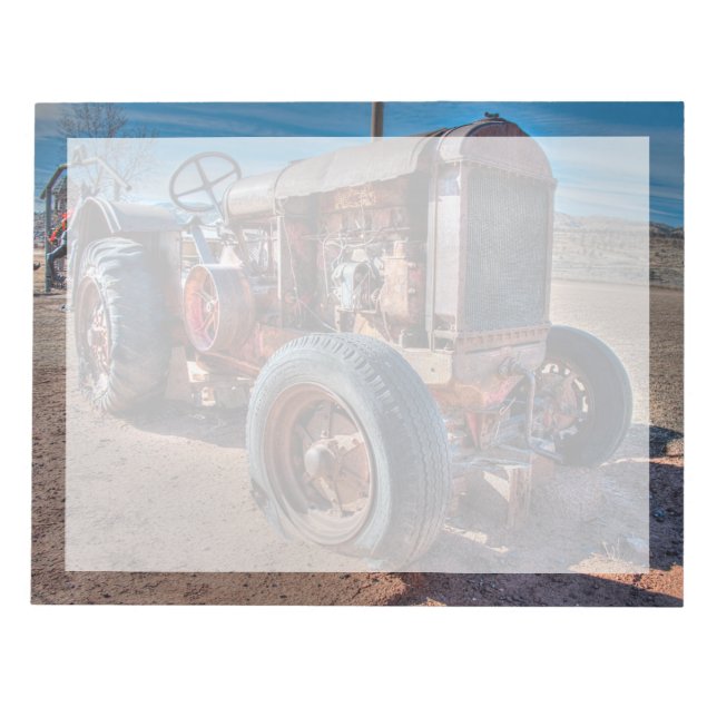 Bloc De Notas Granjas | Rusty Antique Tractor (Frente)