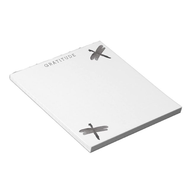 Bloc De Notas Gratitud de la acuarela de Dragonflies (Lado Derecho)