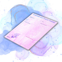 Gratitud y páginas de oración azul rosado |