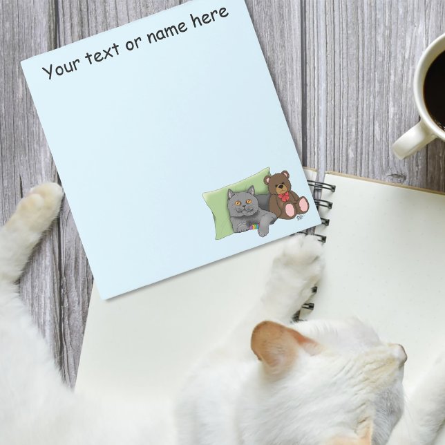 Bloc De Notas Gray Cat Teddy Bear (Subido por el creador)