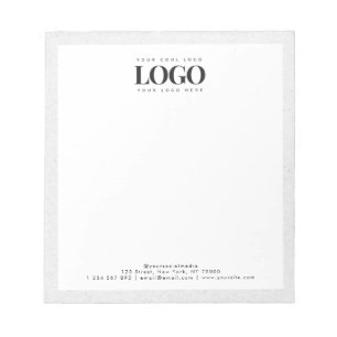 Bloc De Notas Gray Kraft Add Your Rectangle Business Logo Text