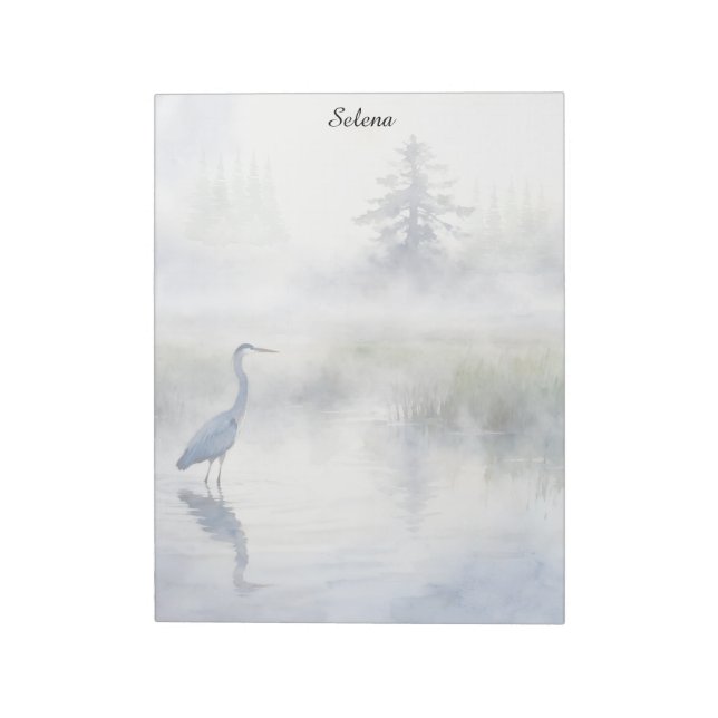 Bloc De Notas Great Blue Heron in a Salt Marsh Notepad (Lado Izquierdo)