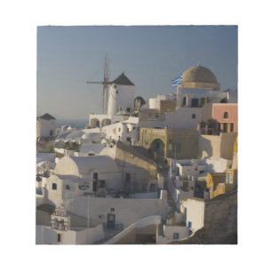 Bloc De Notas Grecia e isla griega de Santorini pueblo de Oia