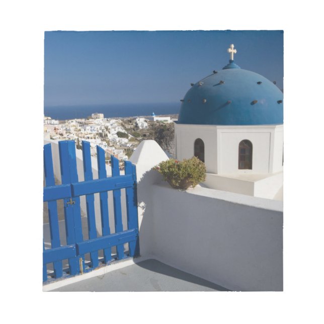 Bloc De Notas Grecia y la isla griega de Santorini (Frente)