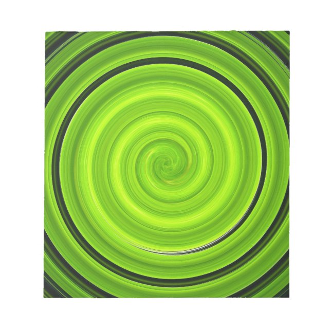 Bloc De Notas Green-black spiral pattern (Frente)