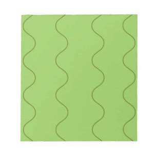 Bloc De Notas Green Groovy Wavy Line Resumen Minimalista moderno